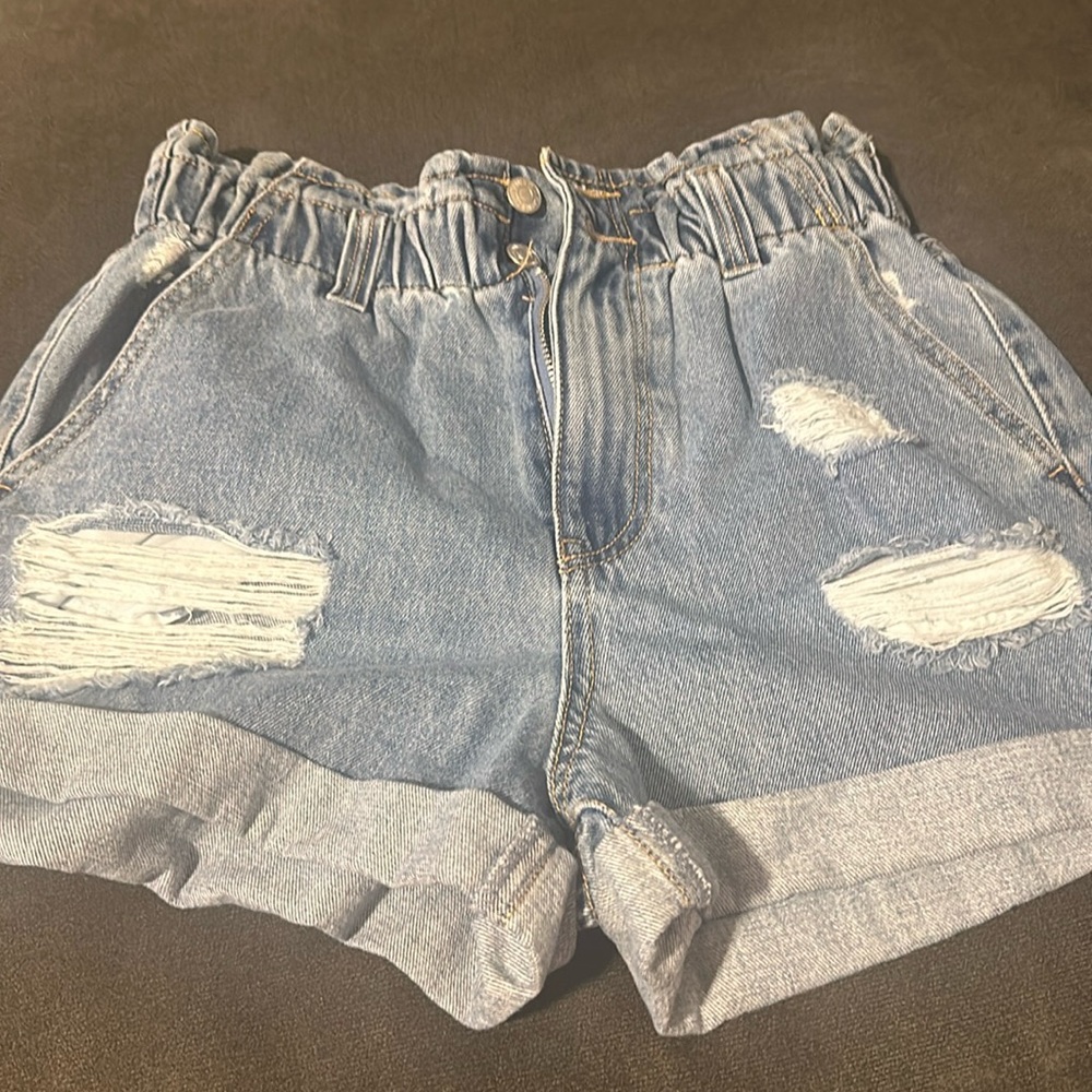 PAPER BAG SHORTS JEANS SIZE M